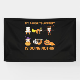 Mijn favoriete activiteit is niets doen Retro luia Spandoek