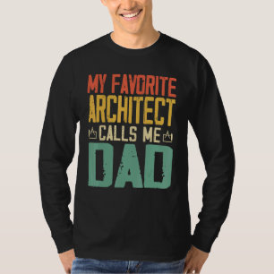 Mijn favoriete architect noemt me pap Retro T-shirt