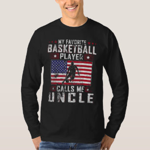Mijn favoriete basketballspeler noemt me oom t-shirt