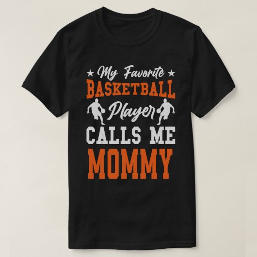 Mijn favoriete Basketbalspeler roept me MME T-shirt (Design voorkant)