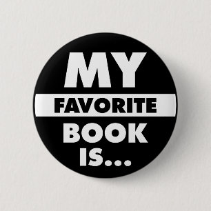Mijn favoriete boek is... ronde button 5,7 cm