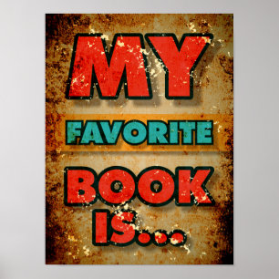 Mijn favoriete boek is typografie poster