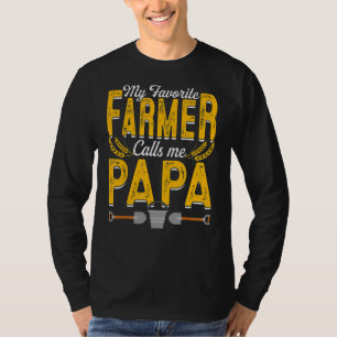 Mijn favoriete boer noemt me papa's Mannen T-shirt