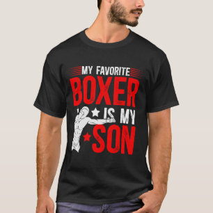 Mijn favoriete bokser is mijn zoon boksen vader bo t-shirt