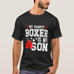 Mijn favoriete bokser is mijn zoon boksen vader bo t-shirt