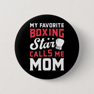 Mijn favoriete boksster noemt me mama Moederdag F Ronde Button 5,7 Cm