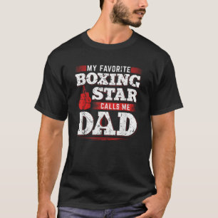 Mijn favoriete boksster noemt me papa zoon dochter t-shirt