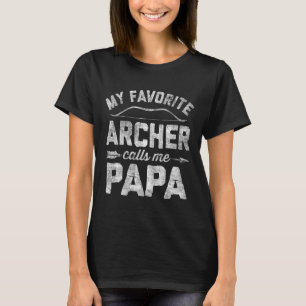 Mijn favoriete boogschutter noemt me papa Boogschu T-shirt