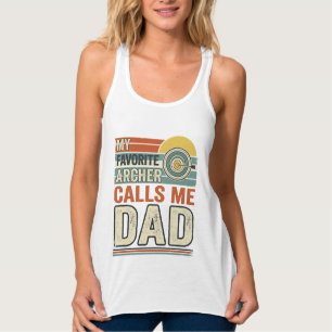 Mijn favoriete boogschutter noemt me papa vintage  tanktop