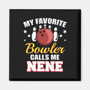 Mijn favoriete bowler noemt me Nene Funny Bowling  Magneet