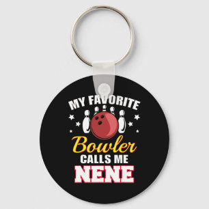 Mijn favoriete bowler noemt me Nene Funny Bowling Sleutelhanger