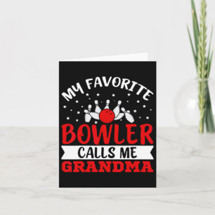 Mijn favoriete bowler noemt me oma grappig bowlen kaart