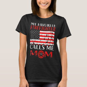 Mijn favoriete brandweerman noemt me mam brandweer t-shirt