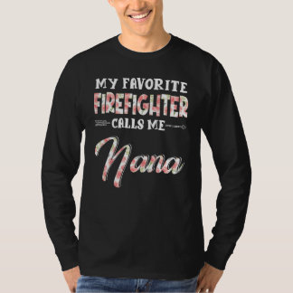 Mijn favoriete brandweerman noemt me Nana Floral T-shirt