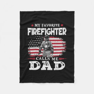 Mijn favoriete brandweerman noemt me papa Vlag VS Fleece Deken