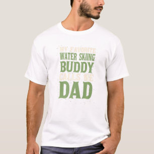 Mijn favoriete Buddy Water Skiing Dad Cable Skiing T-shirt