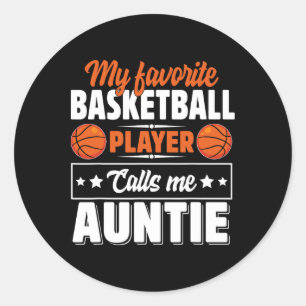 Mijn favoriete Bysketbyll-speler noemt me tante Mo Ronde Sticker