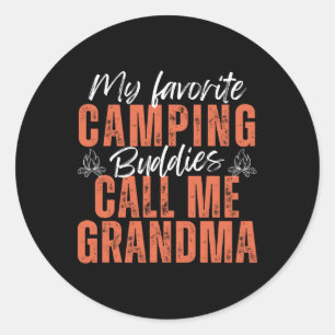 Mijn favoriete Camping Buddies noemen me grootmava Ronde Sticker