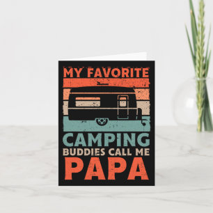 Mijn favoriete Camping Buddies noemen me Papa Vint Kaart