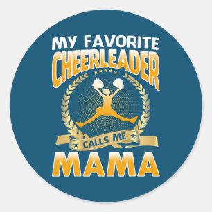 Mijn favoriete Cheerleader noemt me mama Ronde Sticker