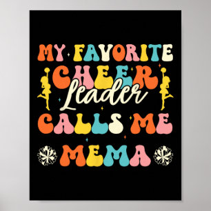 Mijn favoriete cheerleader noemt me Mema Cheerlead Poster