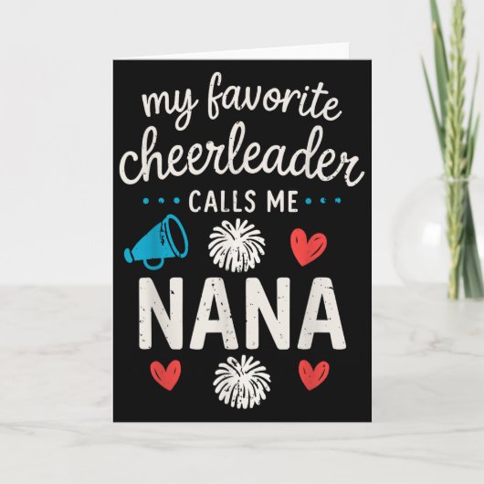 Mijn favoriete cheerleader noemt me Nana oma Chee Kaart (Voorkant)