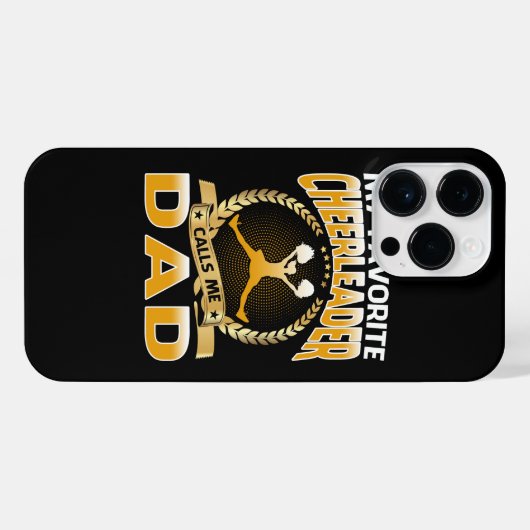 Mijn favoriete Cheerleader noemt me papa Cheerlead iPhone Hoesje (Achterkant horizontaal)