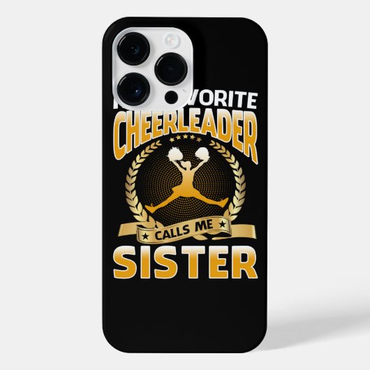 Mijn favoriete Cheerleader roept me zuster Cheerle iPhone Hoesje (Achterkant)