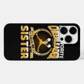 Mijn favoriete Cheerleader roept me zuster Cheerle iPhone Hoesje (Achterkant horizontaal)