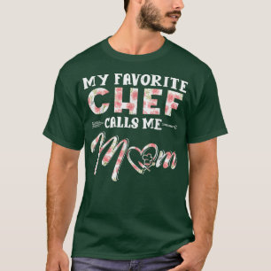 Mijn favoriete Chef noemt me mama Floral Design Mo T-shirt