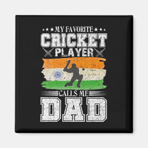 Mijn favoriete cricketspeler noemt me papa India V Magneet