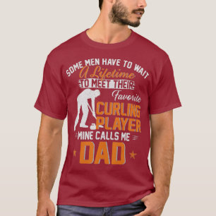 Mijn favoriete curling speler noemt me papa cadeau t-shirt