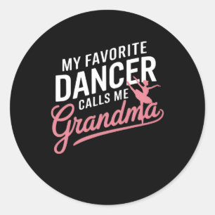 Mijn favoriete danser noemt me grootmoeder - dansv ronde sticker