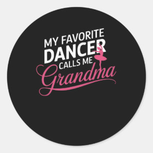 Mijn favoriete danser noemt me grootmoeder - dansv ronde sticker