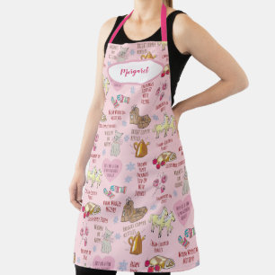 Mijn favoriete dingen Geluid van Muziek Roze Monog Schort
