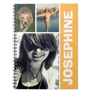Mijn favoriete dingen oranje fotocollage journaal notitieboek