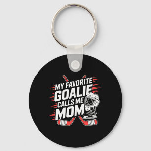 Mijn favoriete doelman noemt me mama, ijshockeymoe sleutelhanger