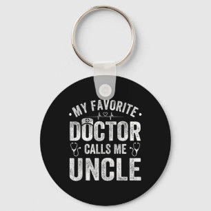 Mijn favoriete dokter noemt me oom en vader; een d sleutelhanger