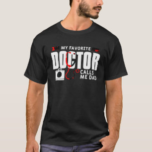 Mijn favoriete dokter noemt me pap grappige dokter t-shirt