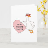 Mijn favoriete domme gans kaart (Gele Bloem)