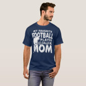 Mijn favoriete Football speler noemt me mam grappi T-shirt (Voorkant volledig)
