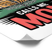 Mijn favoriete golfspeler noemt me mama trots spor poster (Hoek)