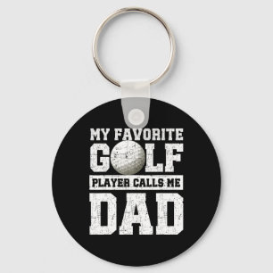 Mijn favoriete golfspeler noemt me papa Vaderdag Sleutelhanger
