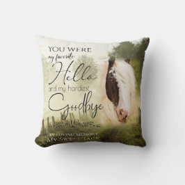 Mijn favoriete Hallo Land Pet Memorial PHOTO Kussen