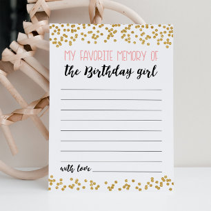 Mijn favoriete herinnering aan de Verjaardagsmeisj Kaart