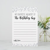 Mijn favoriete herinnering aan de wedstrijd Birthd (Staand voorkant)