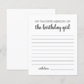 Mijn favoriete herinnering aan het meisje van de g (Voorkant / Achterkant)