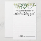 Mijn favoriete herinnering aan het meisje van de g (Voorkant / Achterkant)