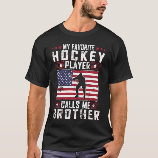 Mijn favoriete Hockey Player roept me Broeder Vade T-shirt (Voorkant)