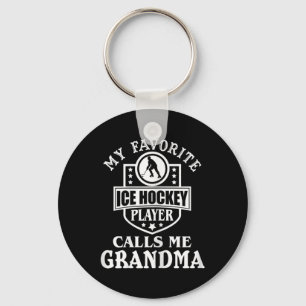 Mijn favoriete Hockey Player roept me Grandma Ice  Sleutelhanger